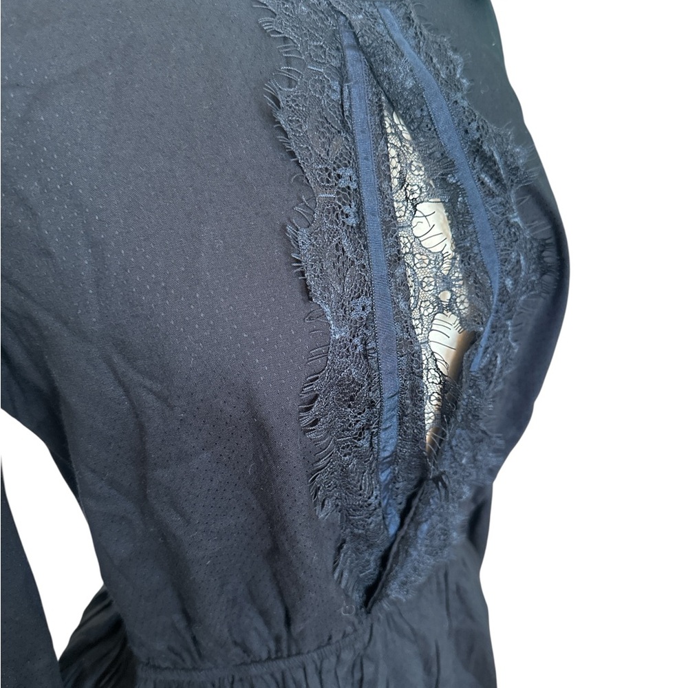 Roxy navy blue Lace Chemise with Elegant Trim - Picture 4 of 7